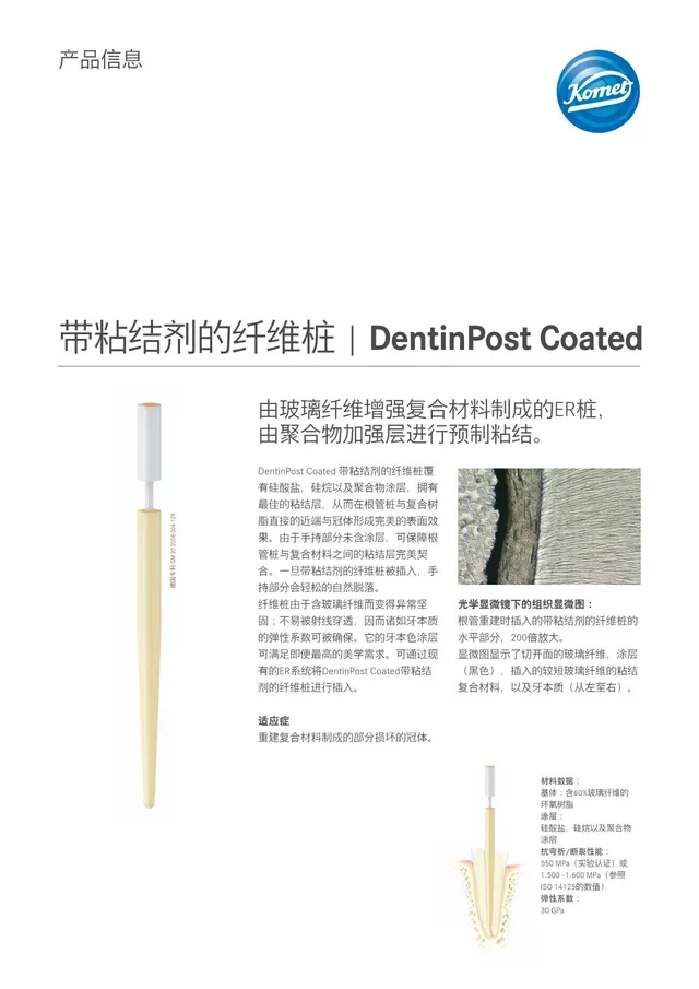 komet-cerapost-dentinpost-coated-glasfaser-wurzelstift-er image 1