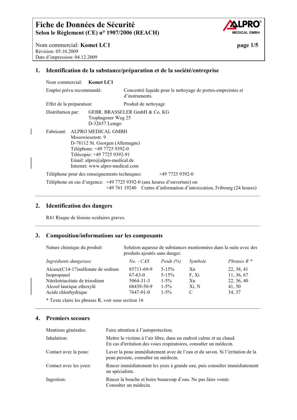 komet-diao-sicherheitsdatenblatt-lc1-alpro-sdb image 1