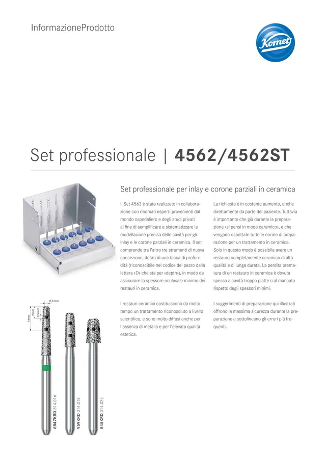komet-diao-set-4562-4562st-bohrerset-keramik-inlay-krone image 1