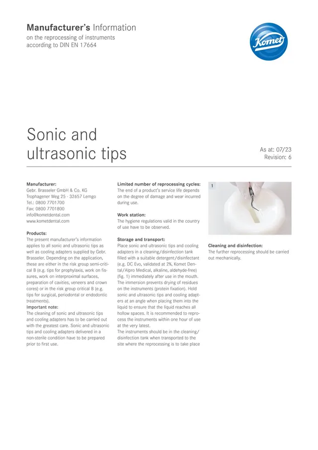 komet-dental-sonicline-herstellerinformation-schall-ultraschall image 1