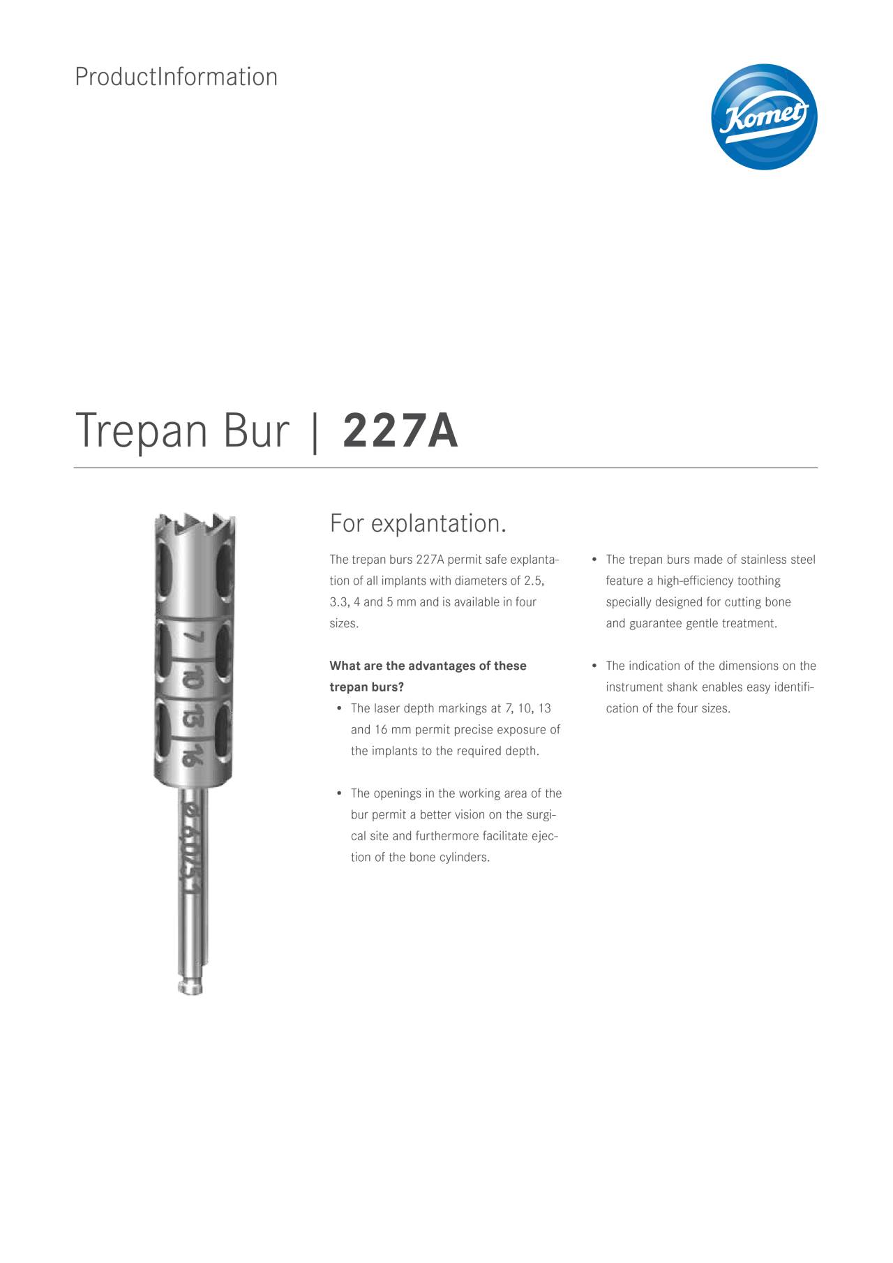 komet-diao-227a-trepanbohrer-explantation image 1