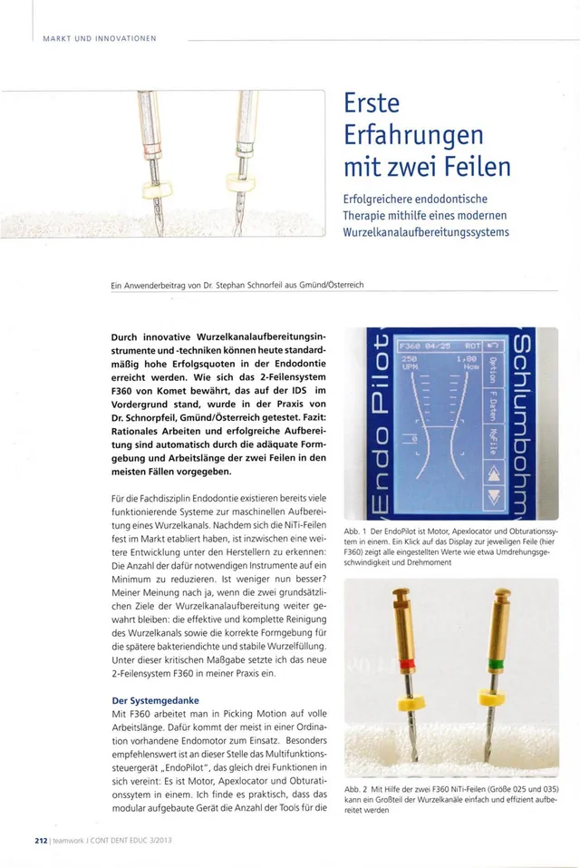 komet-fq-fachbericht-zwei-feilen-wurzelkanalaufbereitung-2013 image 1