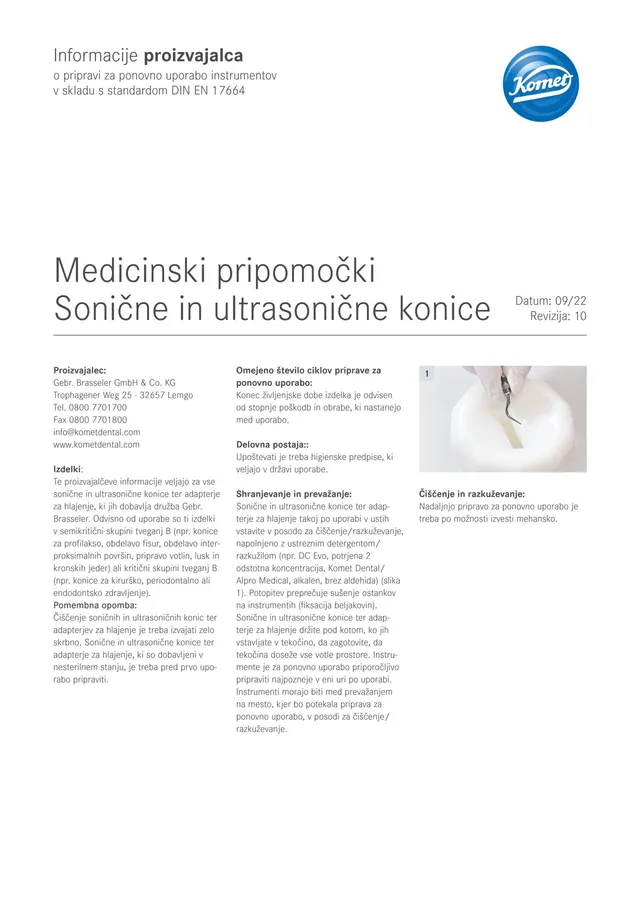 komet-dental-sonicline-sl-herstellerinformation-aufbereitung image 1