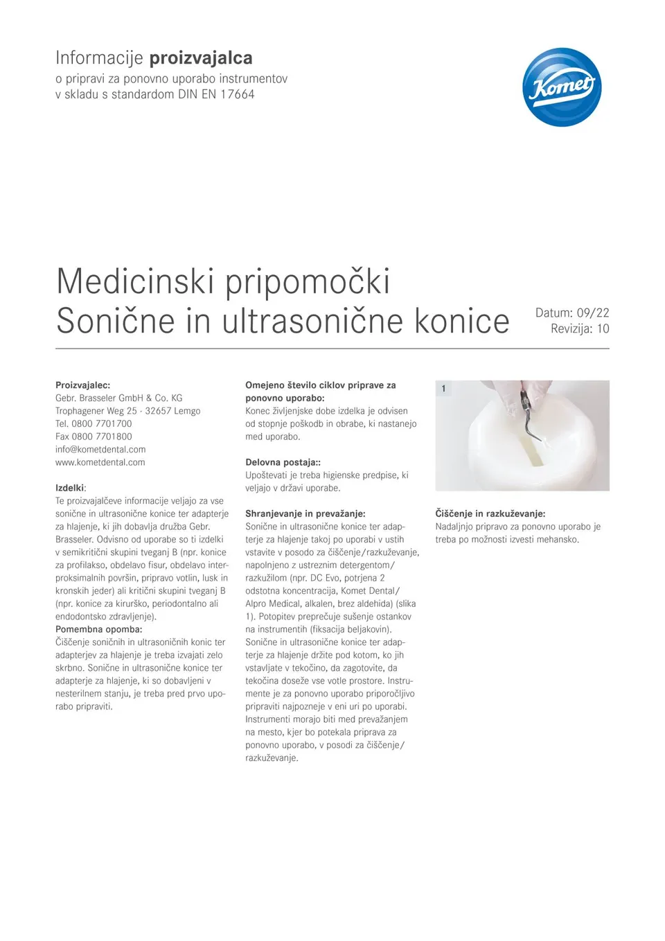 komet-dental-sonicline-sl-herstellerinformation-aufbereitung image 1