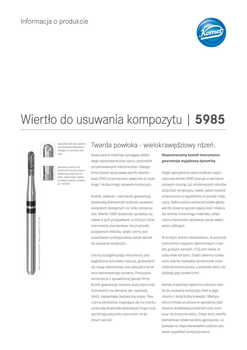 komet-diao-5985-bohrer-kompositentfernung image 1