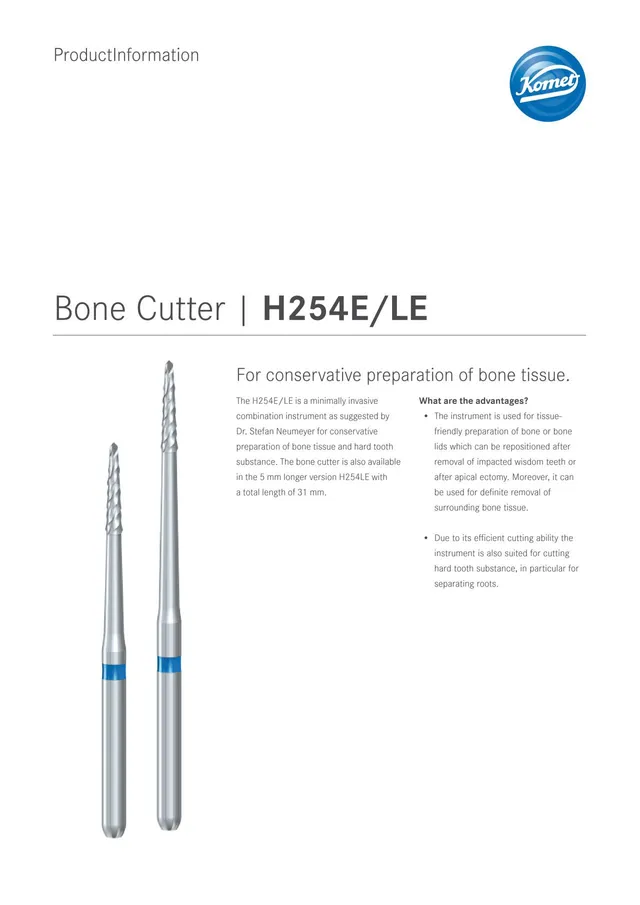komet-ceradrill-h254e-knochenfr-ser-bone-cutter-chirurgie image 1