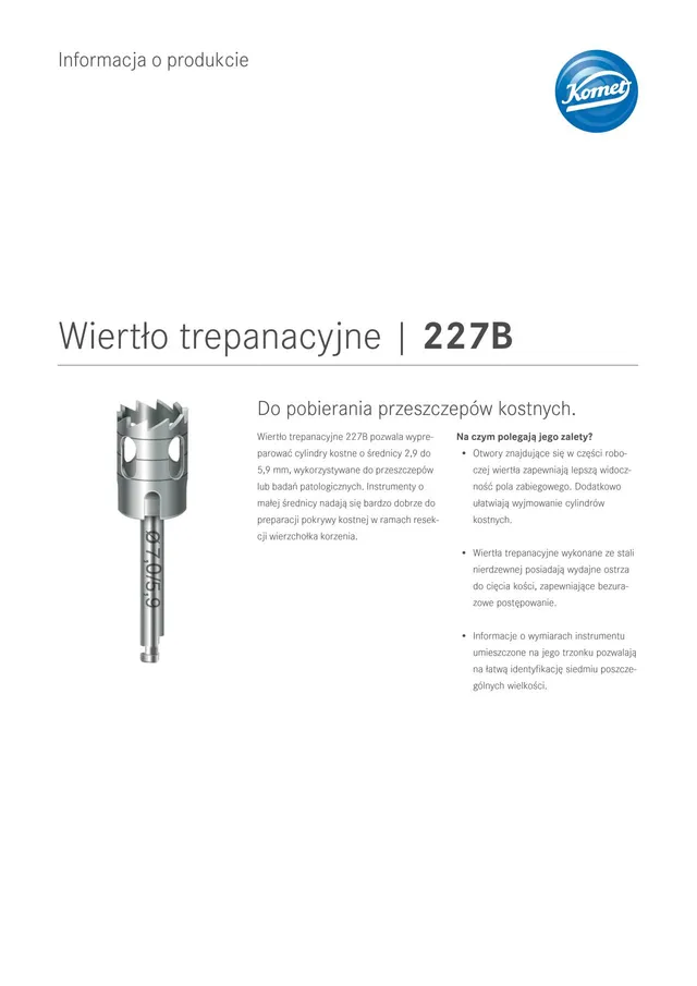 komet-diao-227b-trepanbohrer-knochentransplantat-hohlbohrer image 1
