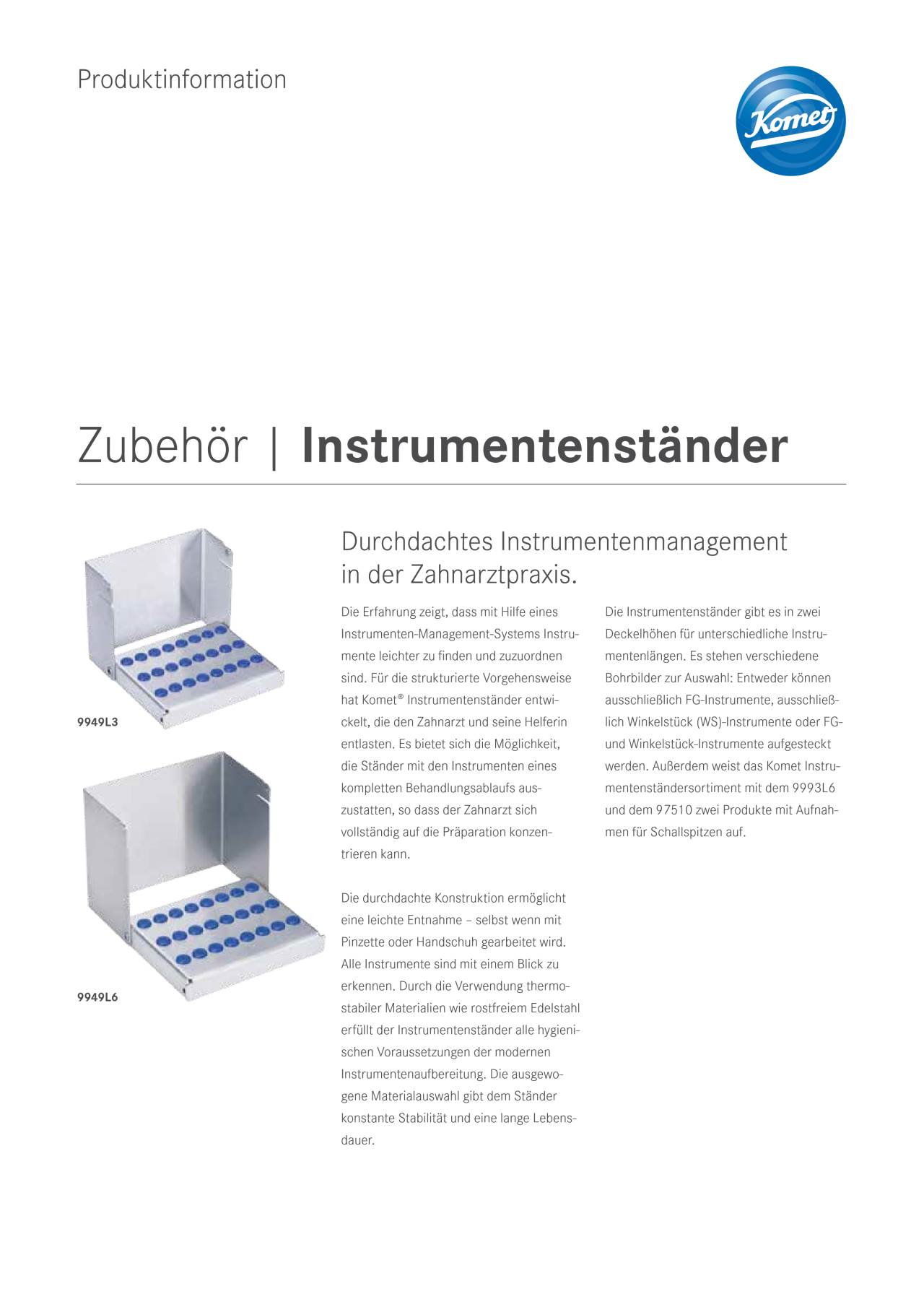 komet-diao-instrumentenst-nder-9933l6-bohrerst-nder-edelstahl image 1