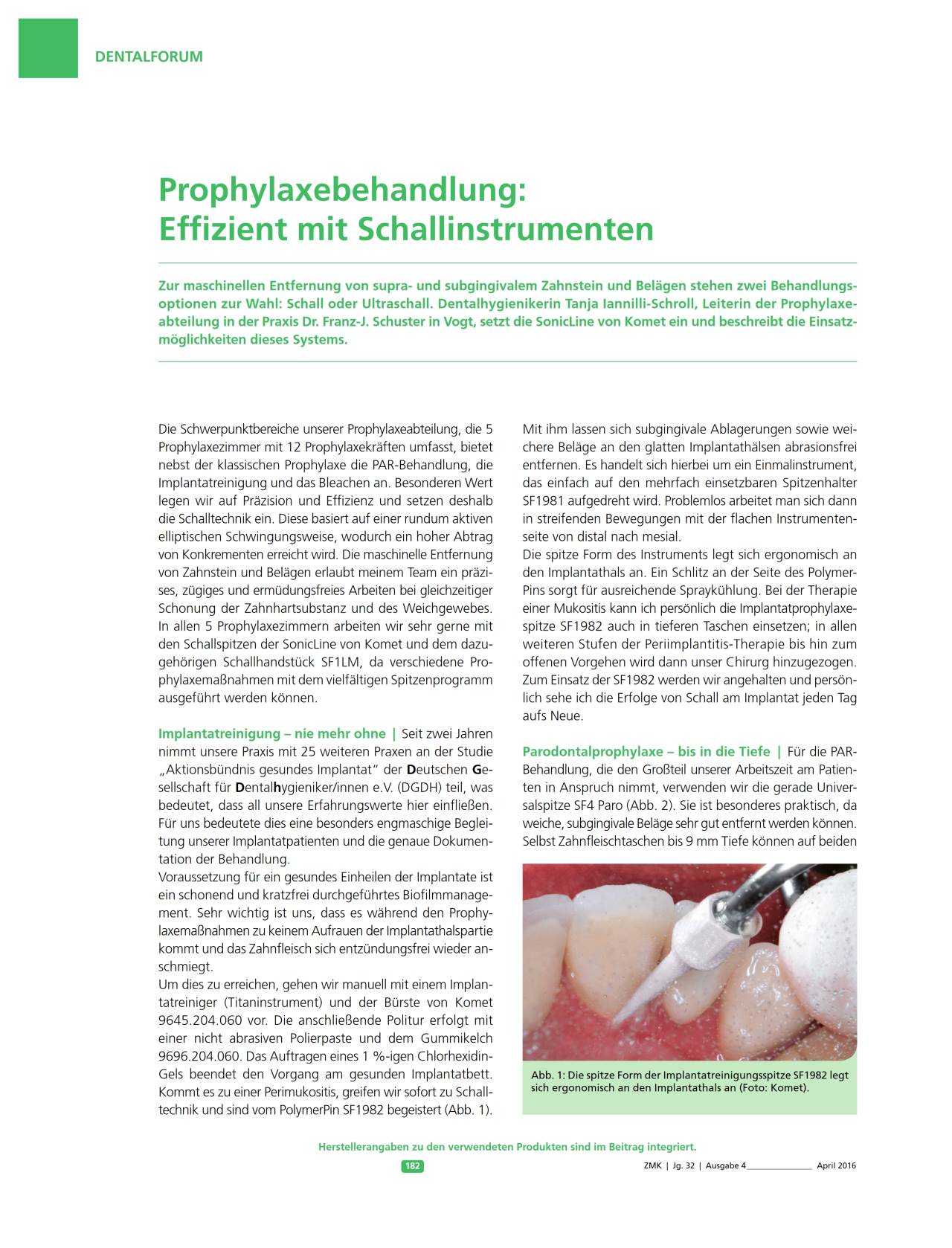 komet-dental-sonicline-prophylaxebehandlung-fachbericht-schall image 1