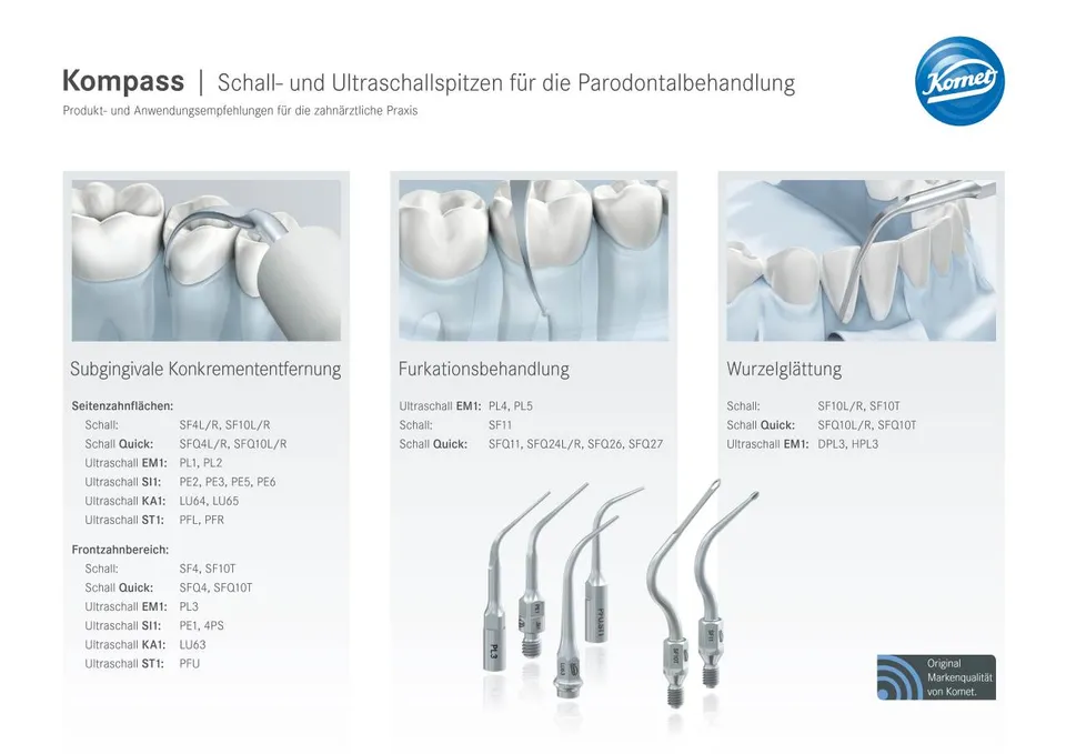 komet-dental-sonicline-kompass-schallspitzen-parodontal image 1