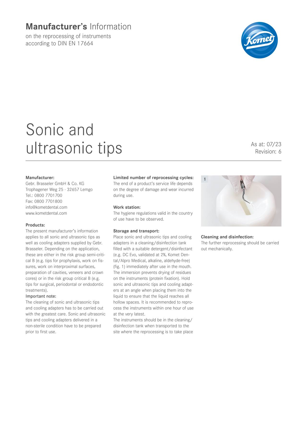 komet-dental-sonicline-herstellerinformation-schall-ultraschall image 1
