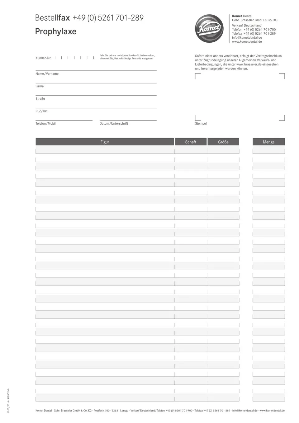 komet-sonicline-prophylaxe-bestellfax-formular image 1