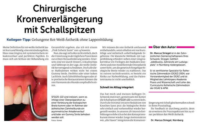 komet-sonicline-fachbericht-kronenverl-ngerung-schallspitzen image 1
