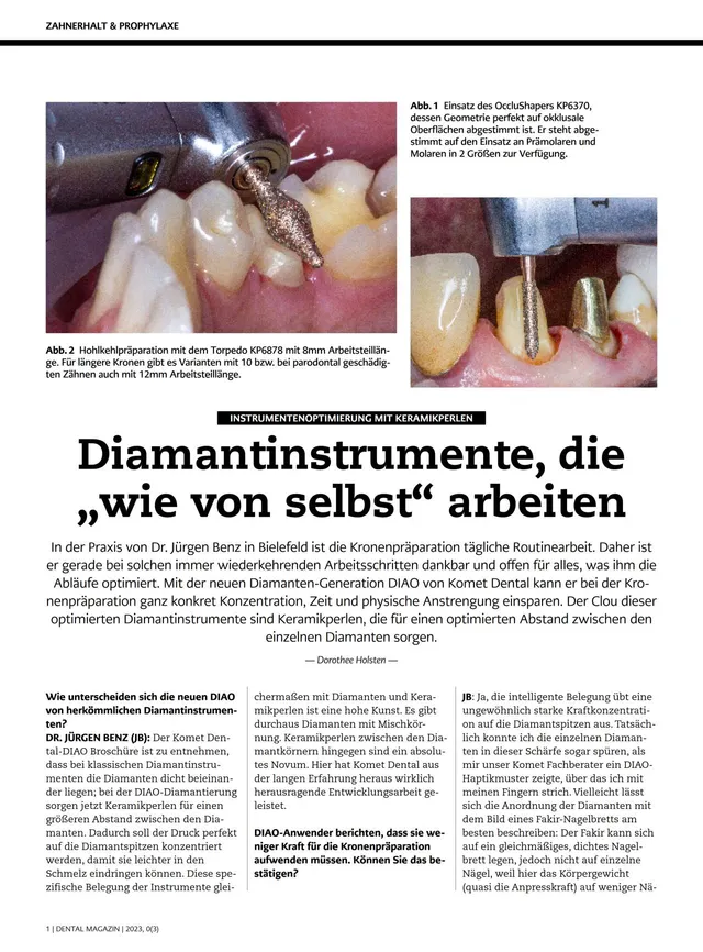 komet-diao-diamantinstrumente-fachbericht-dental-magazin-2023 image 1