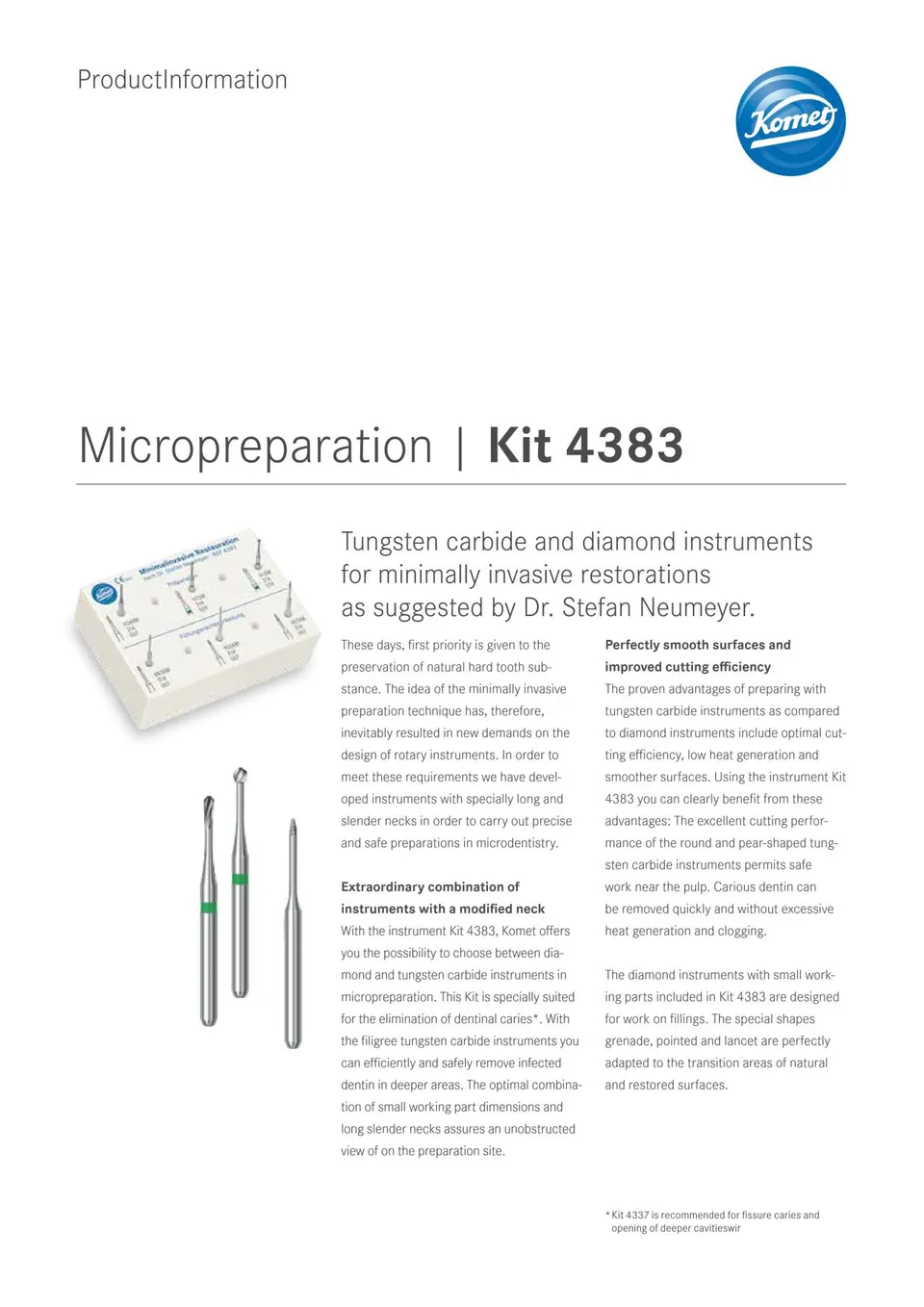 komet-diao-kit-4383-bohrer-mikropr-paration-hartmetall-diamant image 1