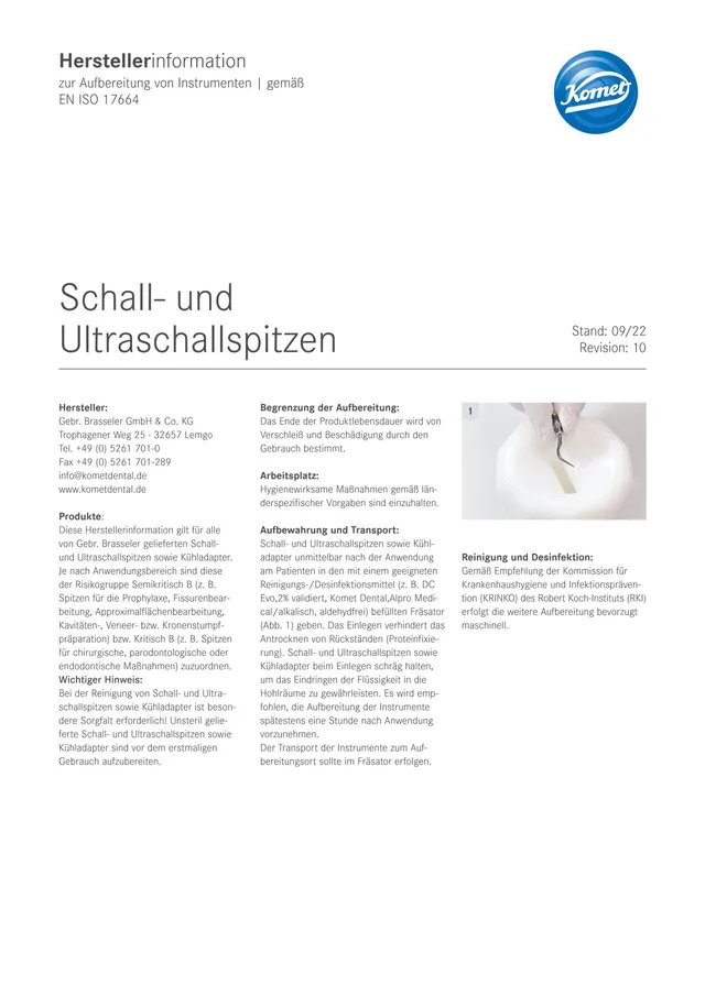 komet-dental-sonicline-schallspitzen-aufbereitungshinweis-iso-17664 image 1