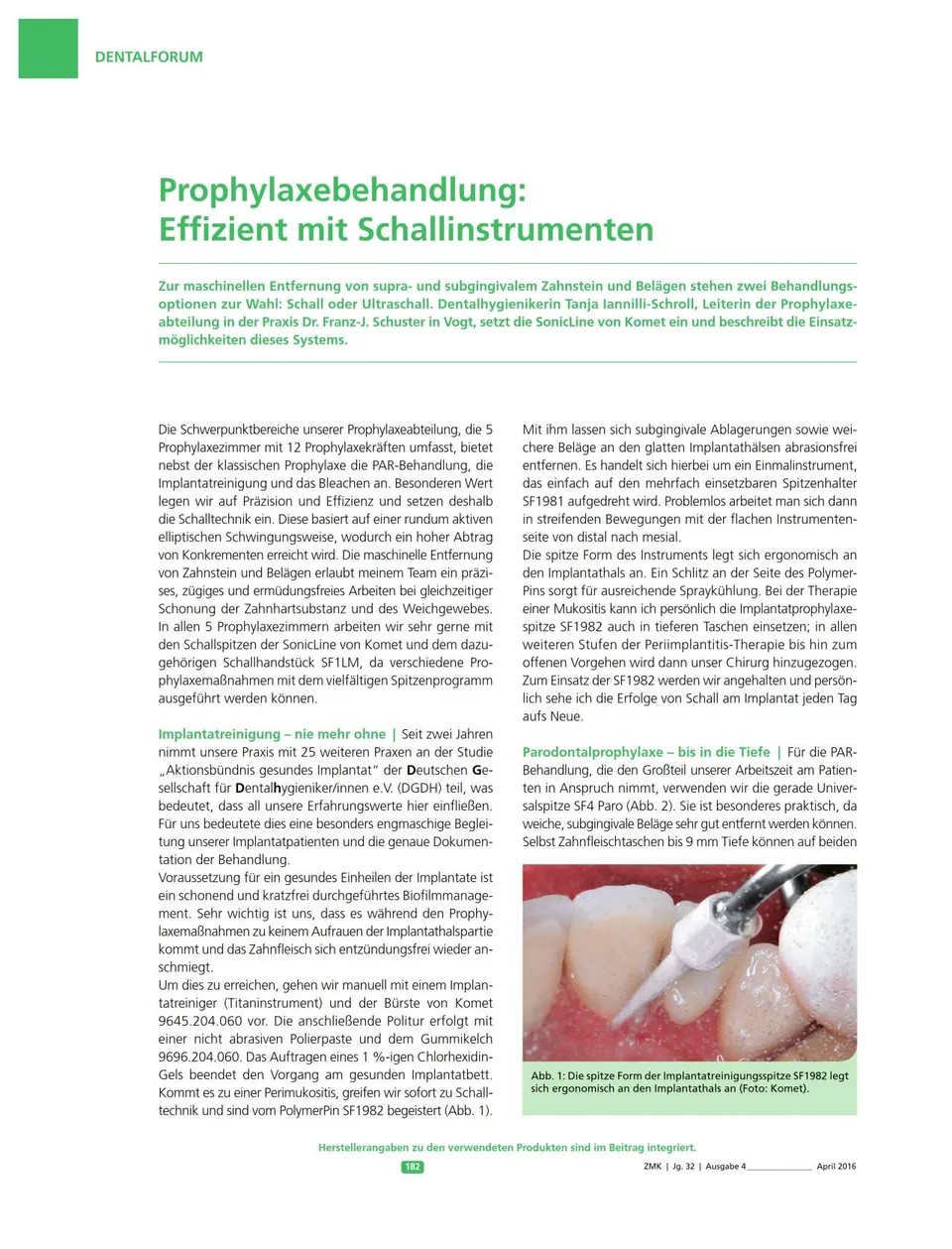 komet-dental-sonicline-prophylaxebehandlung-fachbericht-schall image 1