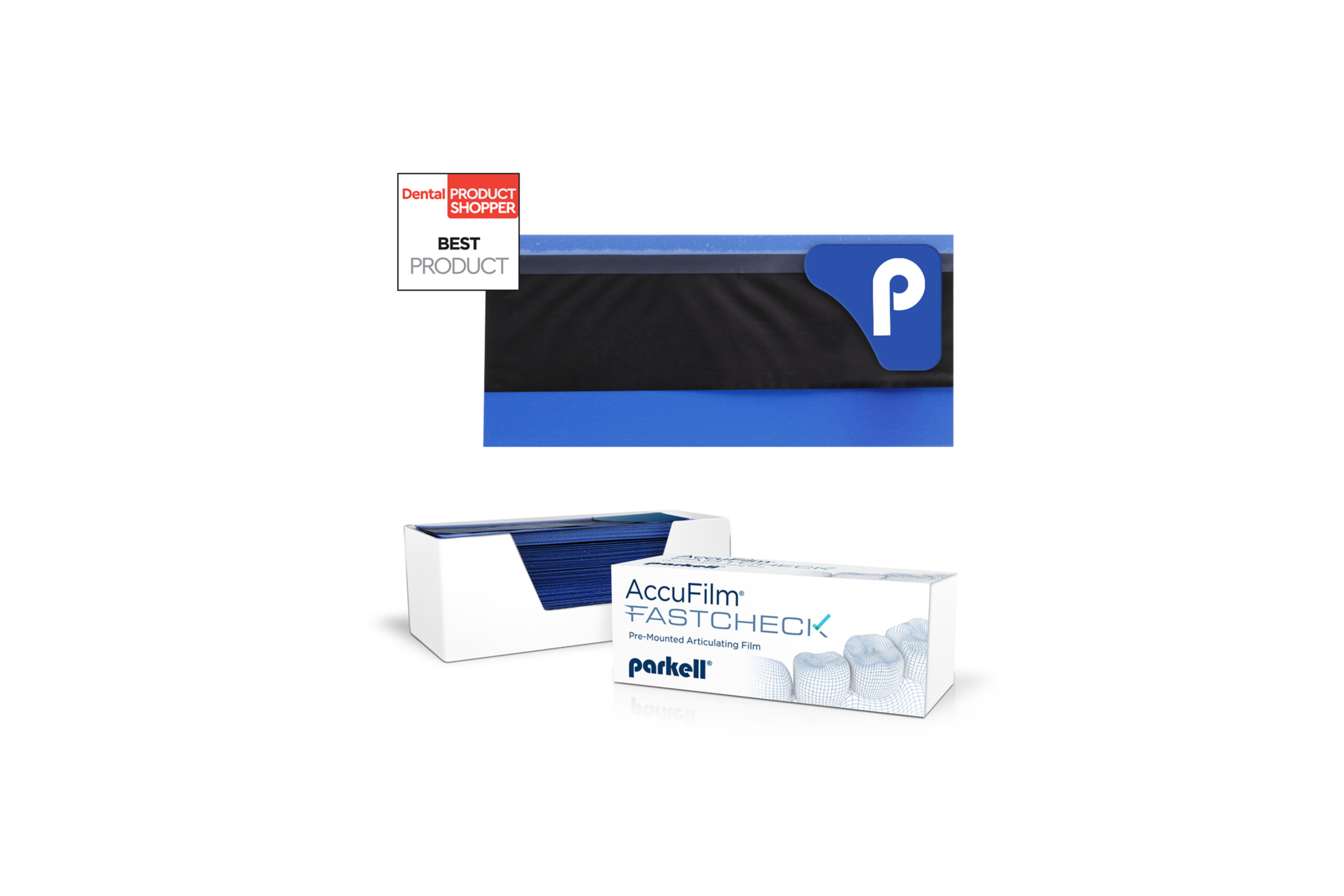 parkell-accufilm-fastcheck-okklusionspapier-blau-blau-8-mikron image 1